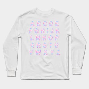 Pastel Galaxy Alphabet Long Sleeve T-Shirt